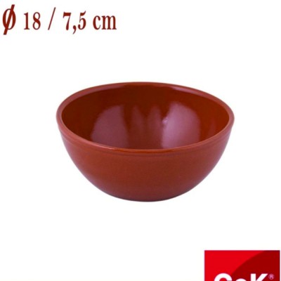 7225424 Keramická miska na polievku d: 18 x 7,5 cm hnedá COK